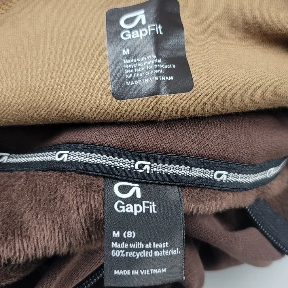 GapFit Boys Size M 2 Piece Jacket Bundle Quarter Zip & Full Zip